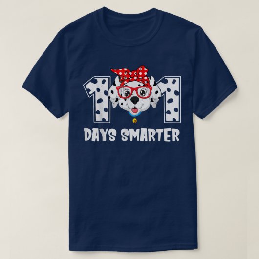 101 dagen slimmere Shirt Dalmation Dog Leerkrachte (Design voorkant)