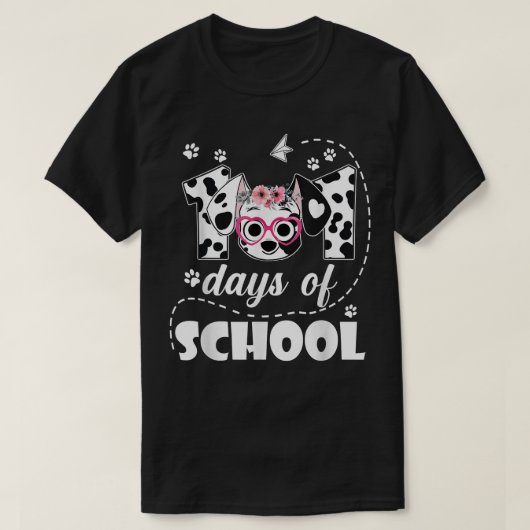 101 Dagen van de Dalmatische Dog-docenten op schoo T-shirt (Design voorkant)