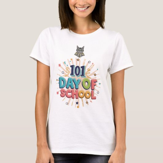 101 dagen van school Dalmatische kat T-shirt (Voorkant)