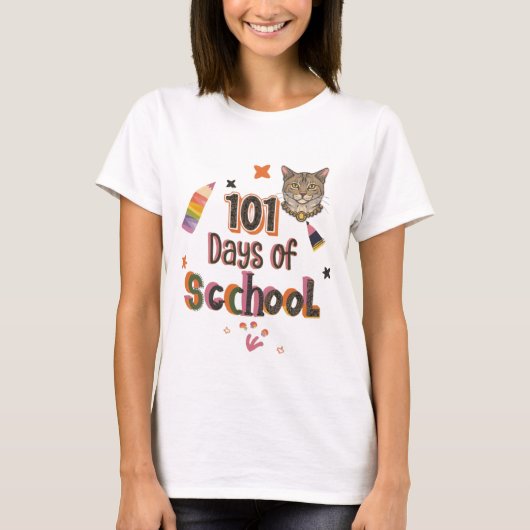 101 dagen van school Dalmatische kat T-shirt (Voorkant)