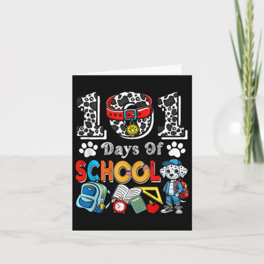 101 Days of School 100th Day Schooljongen Studente Kaart (Voorkant)