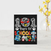 101 Days of School 100th Day Schooljongen Studente Kaart (Gele Bloem)