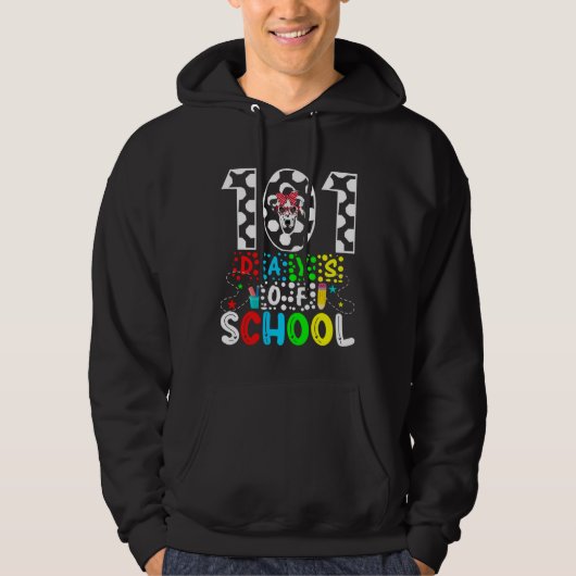 101 Days of School Dalmatian Dog Fuuny 100th Day o Hoodie (Voorkant)