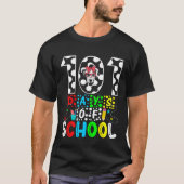 101 Days of School Dalmatian Dog Fuuny 100th Day o T-shirt (Voorkant)