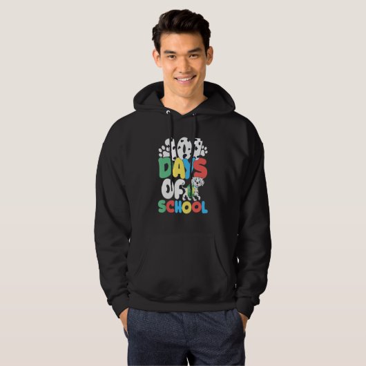 101 Days School Dog 100 Days Smarter Students_2 Hoodie (Voorkant volledig)