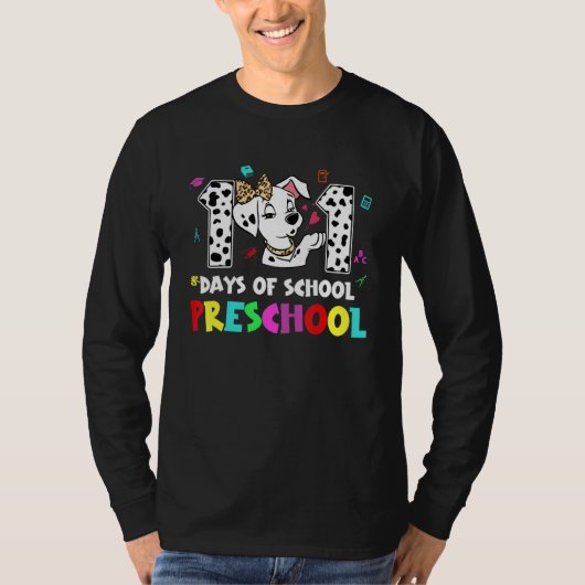 101 Days School Preschool Dog 100 Days Smarter Stu T-shirt (Voorkant)