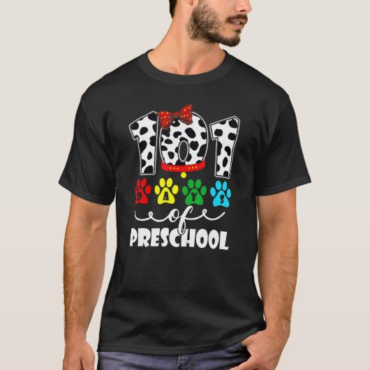 101 Days School Preschool Dog 100 Days Smarter Stu T-shirt (Voorkant)