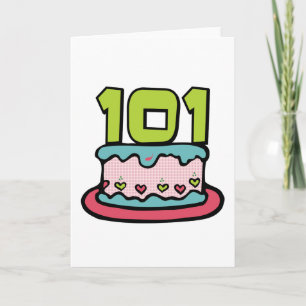 101 de Cake van de Verjaardag van éénjarigen Kaart