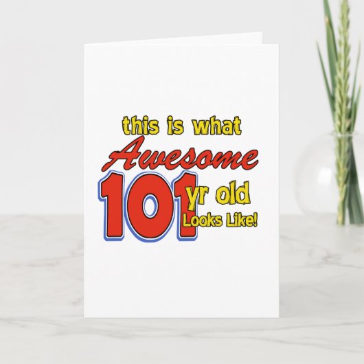 101 DESIGN VAN DE VERJAARDAG VAN DE JAAR HET OUDE KAART (Voorkant)
