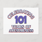 101 jaar cadeau design briefkaart (Voorkant)