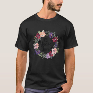 101 Jaar Geliefde Bloemige 101e Verjaardag Vrouwen T-shirt