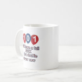 101 jaar grappige design op verjaardag koffiemok (Voorkant links)