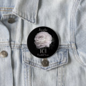 101 jaar oude, Bleke roze roze Button Pin (In situ)