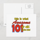 101 JAAR OUDE VERJAARDAG DESIGN BRIEFKAART (Voorkant / Achterkant)