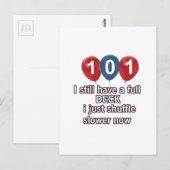 101-jarig design briefkaart (Voorkant / Achterkant)