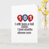 101-jarig design kaart (Gele Bloem)