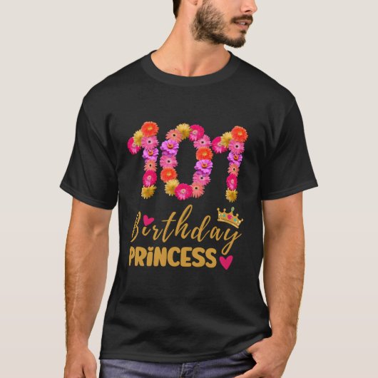 101 Prinses Bloem Zijn Mijn 101e T-shirt (Voorkant)