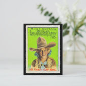 101 Ranch Cowgirl Poster Stamp #2, Panama Pacific  Briefkaart (Staand voorkant)