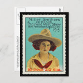 101 Ranch Cowgirl Poster Stamp #3, Panama-Pacific Briefkaart (Voorkant / Achterkant)