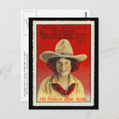 101 Ranch Cowgirl Poster Stamp #4, Panama-Pacific Briefkaart (Voorkant / Achterkant)