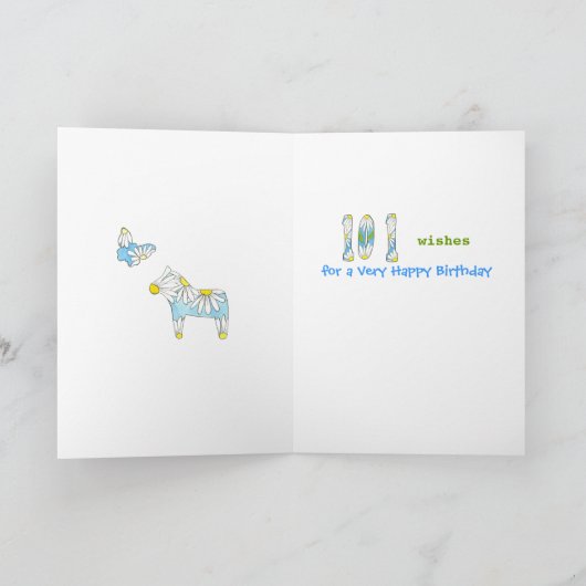 101 st de Kaart van de Verjaardag (Binnen)