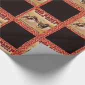 101 Wild Ranch Wild West Rodeo Steer Wrestler Cadeaupapier (Hoek)