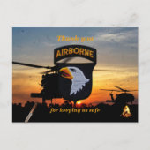 101e ABN DIV Airborne Screaming Eagles Vets patch Briefkaart (Voorkant)