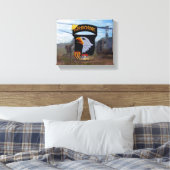 101e ABN luchtlandingsdivisie Vietnam oorlogsveter Canvas Afdruk (Insitu (Slaapkamer))