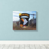 101e ABN luchtlandingsdivisie Vietnam oorlogsveter Canvas Afdruk (Insitu (Houten vloer))