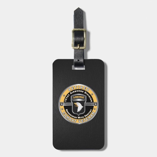 101e afdeling boordevol personeel bagagelabel (Voorkant verticaal)