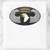 101e afdeling Luchtvaart, "Schroefmachines" Ovale Sticker (Tas)