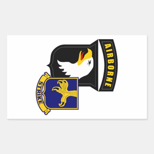 101e Airborne 502e infanterie Rechthoekige Sticker (Voorkant)