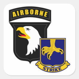 101e Airborne 502e infanterie Vierkante Sticker