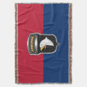 101e Airborne Div Iconic Silver ontworpen Deken (Voorkant Verticaal)