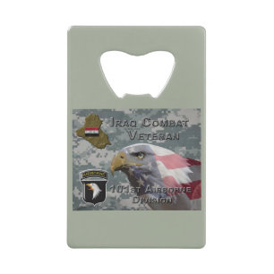 101e Airborne Div Irak Combat Veteran Creditkaart Flessenopener