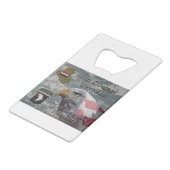 101e Airborne Div Irak Combat Veteran Creditkaart Flessenopener (Achterkant Gekanteld)