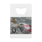101e Airborne Div Irak Combat Veteran Creditkaart Flessenopener (Achterkant)
