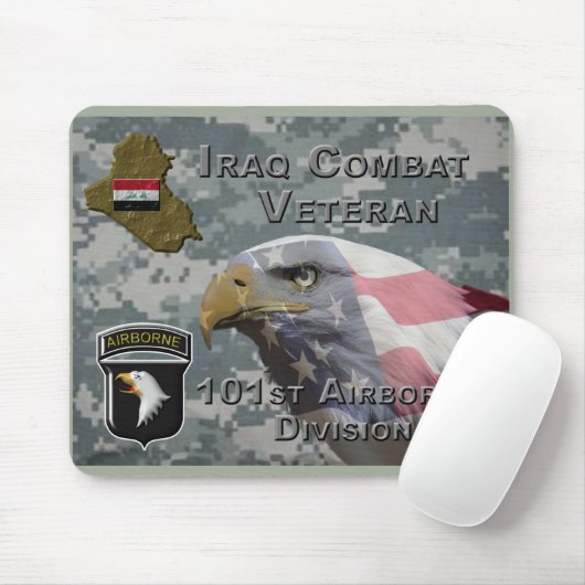 101e Airborne Div Irak Combat Veteran Muismat (Met muis)