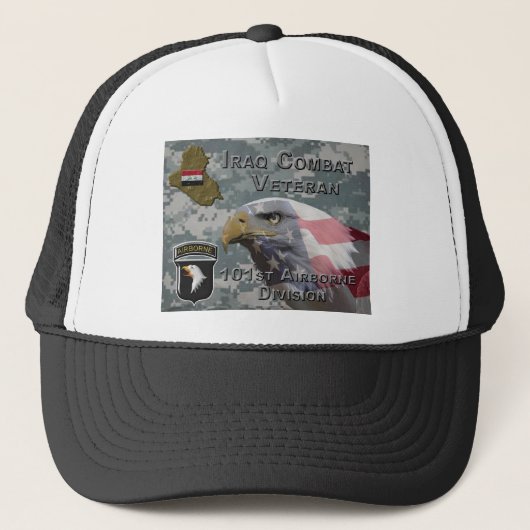 101e Airborne Div Irak Combat Veteran Trucker Pet (Voorkant)