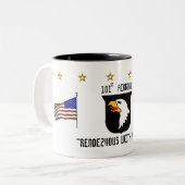 101e Airborne Div. Tweekleurige Koffiemok (Voorkant links)