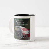 101e Airborne Div Vietnam Veteraan Tweekleurige Koffiemok (Voorkant links)