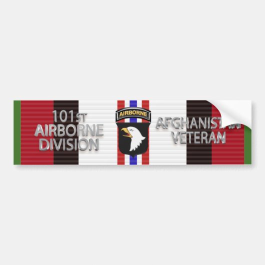 101e Airborne Divisie Afghaanse Veteraan Bumpersticker (Voorkant)
