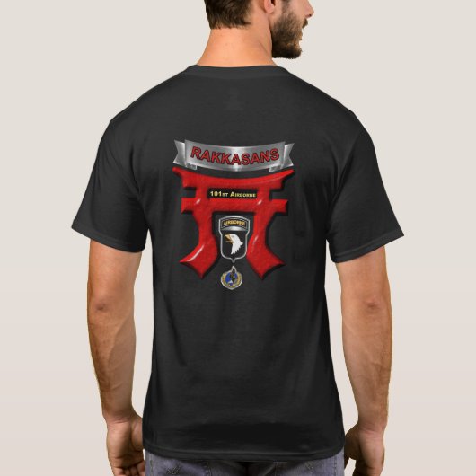 101e Airborne Divisie Rakkasans T-shirt (Achterkant)