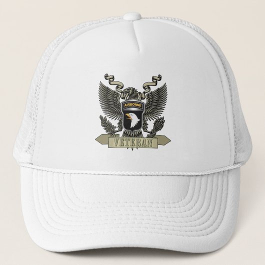 101e Airborne Divisie Veteraan Trucker Pet (Voorkant)