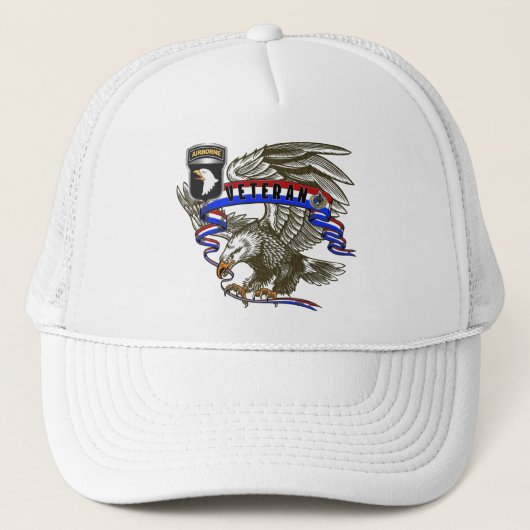 101e Airborne Divisie Veteraan Trucker Pet (Voorkant)