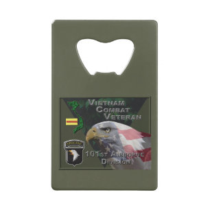 101e Airborne Divisie Vietnam Veteraan  Creditkaart Flessenopener