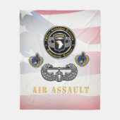 101e Airborne Division Air Assault Fleece Deken (Voorkant)