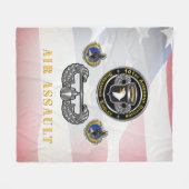 101e Airborne Division Air Assault Fleece Deken (Voorkant (Horizontaal))