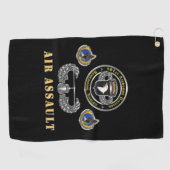 101e Airborne Division Air Assault Golfhanddoek (Horizontaal)