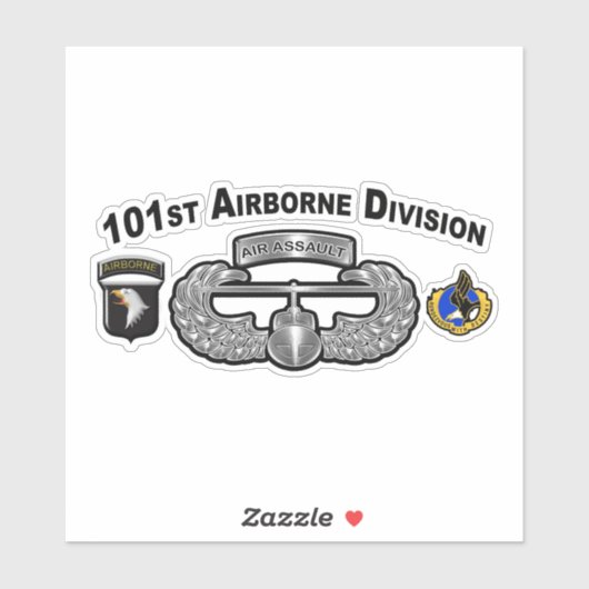 101e Airborne Division Air Assault Sticker (Vel)